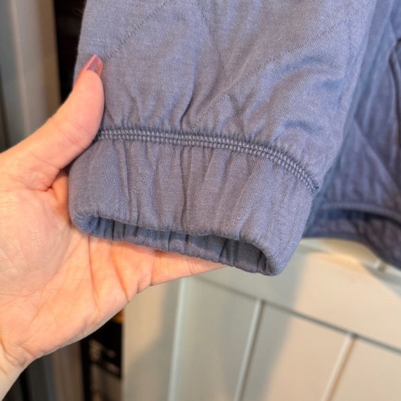 Old Navy Quilted Half-Zip Hoodie in Dusty Blue - Picture 4 of 6